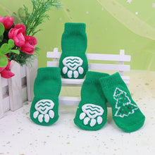 Load image into Gallery viewer, 4pcs Cute Dog Socks Shoes Pets Knit Socks Autumn Winter Small Dogs Cat Shoes Chihuahua Boots Anti Slip Skid Bottom Pet Products