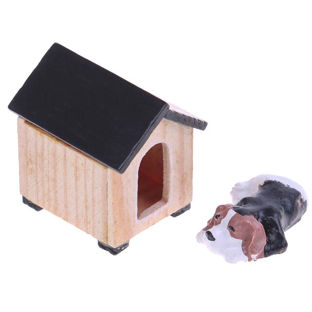 1/12 Dollhouse Miniature Mini Dog Cat Pet Food with Plate Simulation Furniture Model Toys for Doll Accessories Decoration