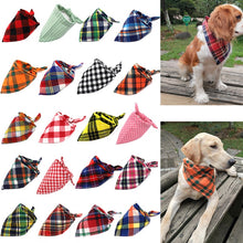 Load image into Gallery viewer, Dog Bandana Cotton Plaid Washable Winter Pet Dog Bandanas Scarf Bow ties Collar Cat Small Middle Large Dog Grooming Products