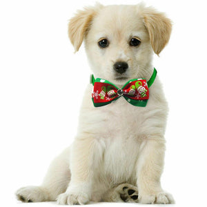 1pcs Cute Christmas Decor Pet Dog Cat Puppy Bow Tie Collar Bowtie Pet Christmas Bow Tie Collar with Drill