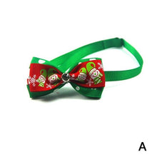 Load image into Gallery viewer, 1pcs Cute Christmas Decor Pet Dog Cat Puppy Bow Tie Collar Bowtie Pet Christmas Bow Tie Collar with Drill