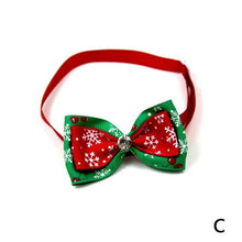 Load image into Gallery viewer, 1pcs Cute Christmas Decor Pet Dog Cat Puppy Bow Tie Collar Bowtie Pet Christmas Bow Tie Collar with Drill