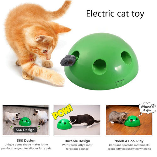 Electric Cat Toys Interactive Cat Scratching Device Funny Carnival Game Peek A Boo Play Cat Kitty Training Toy Pet Products