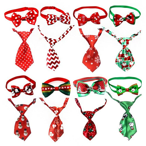 Pet Cat Dog Bow Tie Collar Adjustable Christmas Neck Strap Cat Dog Grooming Accessories Pet Product Puppy Necktie