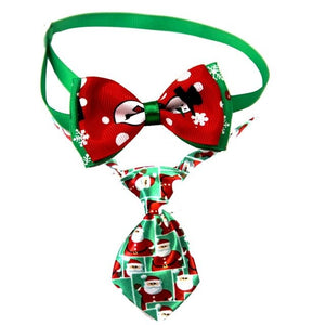 Pet Cat Dog Bow Tie Collar Adjustable Christmas Neck Strap Cat Dog Grooming Accessories Pet Product Puppy Necktie