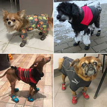 Load image into Gallery viewer, Waterproof Dog Boots Cotton Super-fiber Leather Pet Dog Shoes Winter Super Warm Anti Slip Dog Socks for Pet Product 4pcs/set