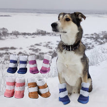 Load image into Gallery viewer, 4pcs/set Pet Dog Winter Snow Boots Sock Shoes For Small Large Dogs Warm Snow Pet Dog Boots Shoes Pet Puppy Product