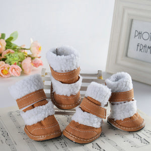 4pcs/set Pet Dog Winter Snow Boots Sock Shoes For Small Large Dogs Warm Snow Pet Dog Boots Shoes Pet Puppy Product