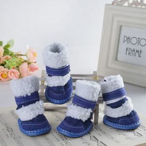 4pcs/set Pet Dog Winter Snow Boots Sock Shoes For Small Large Dogs Warm Snow Pet Dog Boots Shoes Pet Puppy Product