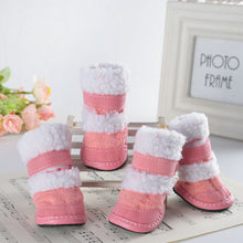 Load image into Gallery viewer, 4pcs/set Pet Dog Winter Snow Boots Sock Shoes For Small Large Dogs Warm Snow Pet Dog Boots Shoes Pet Puppy Product