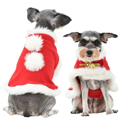 Christmas Pet dog Clothes Warm Santa Dog Costumes Soft Puppy Cats Pants Jumpsuit Dress Apparel for Yorkie Teddy Pet Product