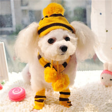 Load image into Gallery viewer, Winter Pet Puppy Accessories For Dogs Knitted Striped Hats Scarf Socks Little Small Big Animals Yorkshire Chihuahua Cat Products