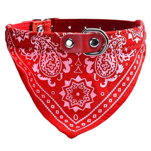 Pet Puppy Collar Leather Dog Collar Lead Adjustable Dog Bandana Necklace Dog Accessories Pet Products Cat Tie Scarf Neckerchief