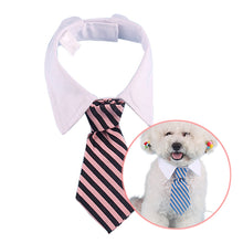 Load image into Gallery viewer, 1pcs Pet Product S/L Pet Ties Stripe Small Cotton Pet Dog Puppy Necktie Adjustable Bow Tie Grooming for Christmas Decor