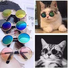 Load image into Gallery viewer, 1 Stainless Cat Dog Pet Cute Steel Party Stylish 51inch Kitty Toy Dog Sunglasses 3cm Outdoor etc Travel Cat Cool Round Colorful